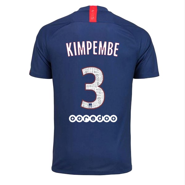 Camiseta Paris Saint Germain NO.3 Kimpembe 1ª Kit 2019 2020 Azul